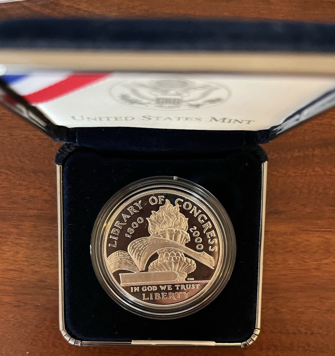 2000 P  LIBRARY OF CONGRESS 90% Silver Dollar Gem Proof 1800-2000