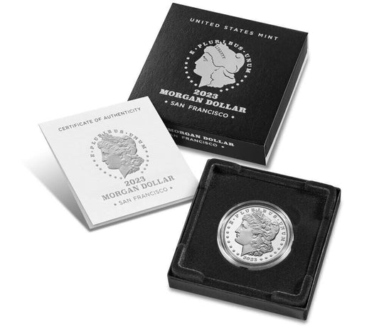 ✅ 2023 Morgan Silver Dollar Proof Coin 23XF Original - US Mint COA & OGP 👀