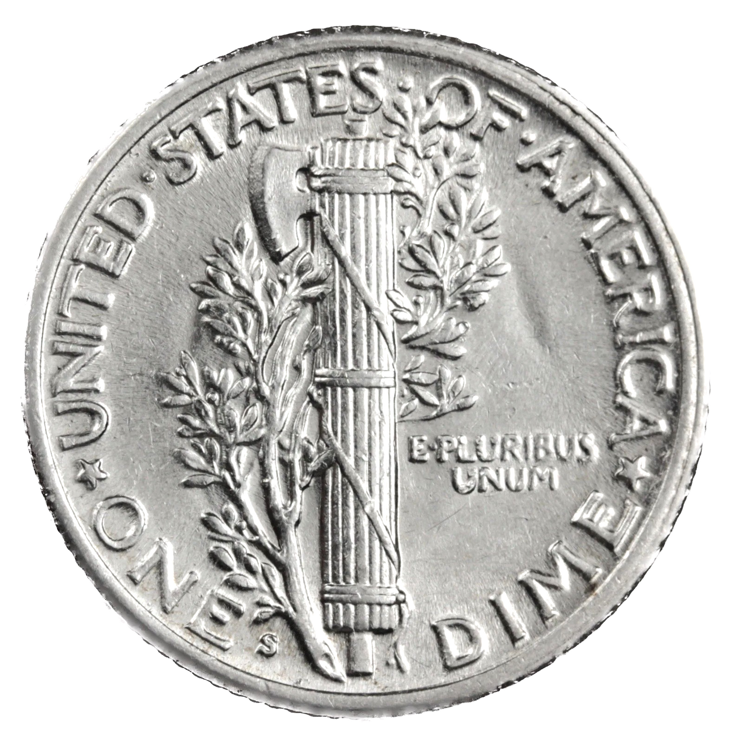 1944 S Mercury Dime BU Brilliant Uncirculated 90% Silver 10c FSB White Coin