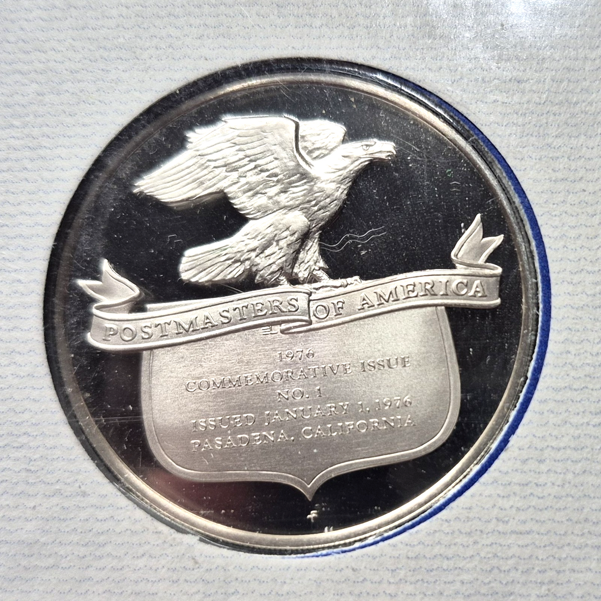 1976 Postmasters of America Spirit of 76 Sterling Silver Proof Medal FDC Issue 1