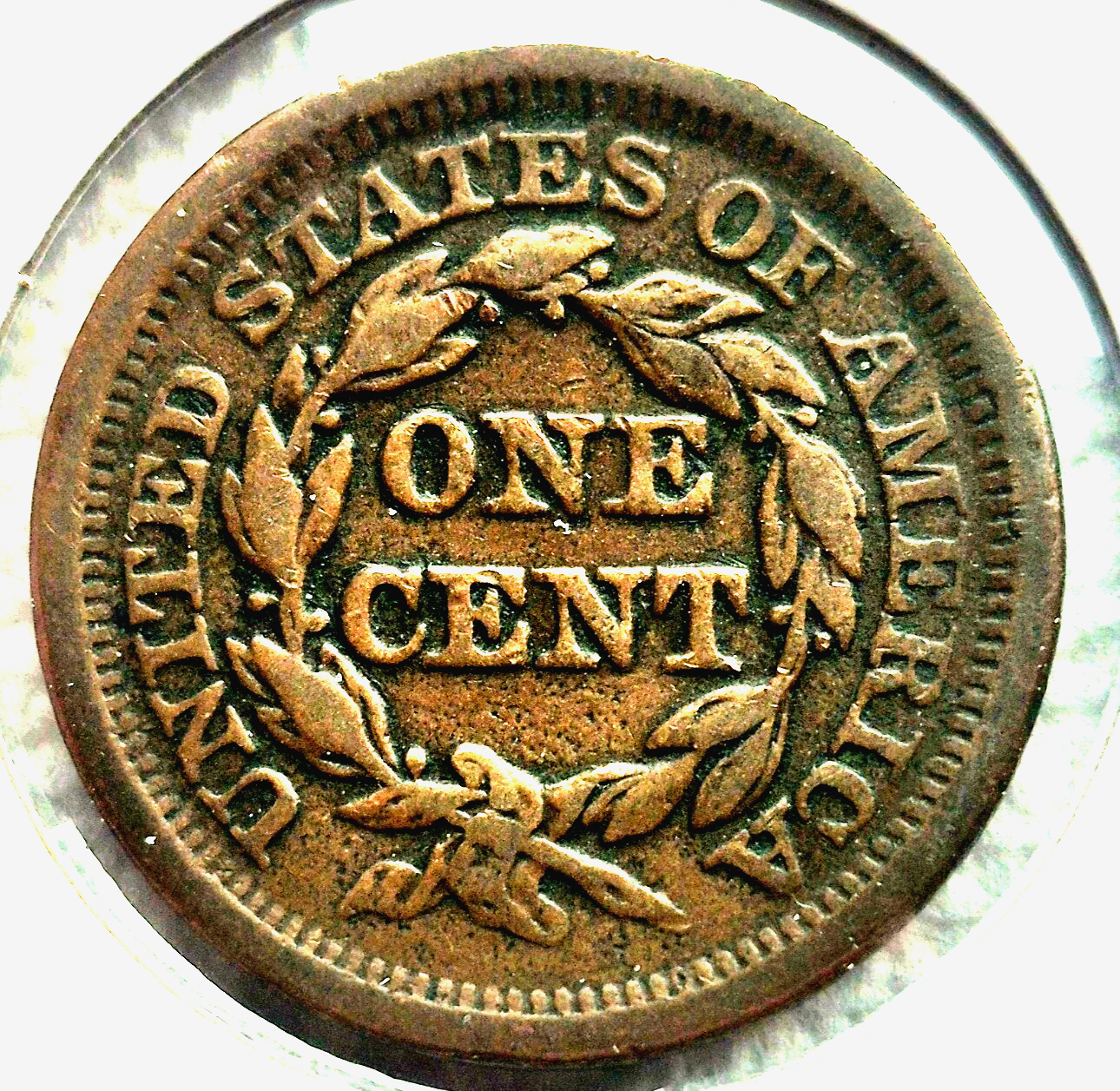 1853 Braided Hair Large Cent Sharp VF Features N24 R2 Full Liberty Rich Brown 1C