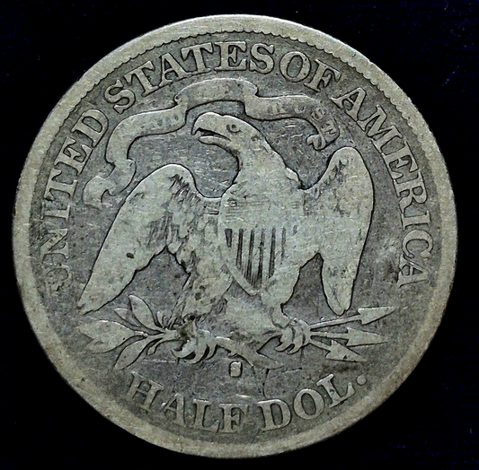 1877-S Seated Liberty Half Dollar 90% Silver G-VG Features Variety 4 Resumed 50C