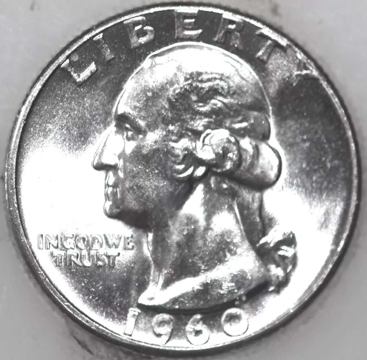 1960-P Washington Silver Quarter 25c BU Brilliant Uncirculated From OBW Roll