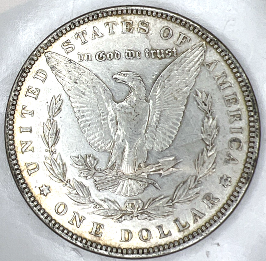 1883 ABOUT UNCIRCULATED  Morgan GOLDEN TONING OBVERSE 90% Silver $1 Dollar Coin