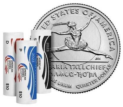 2023 P/D/S 3Coin Set Maria Tallchief Uncirculated American Women Quarters