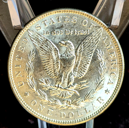 1887-P Morgan 90% Silver Dollar BU Gem, Rev Die Crack, Vam Hunters, Rare Vam 3-A
