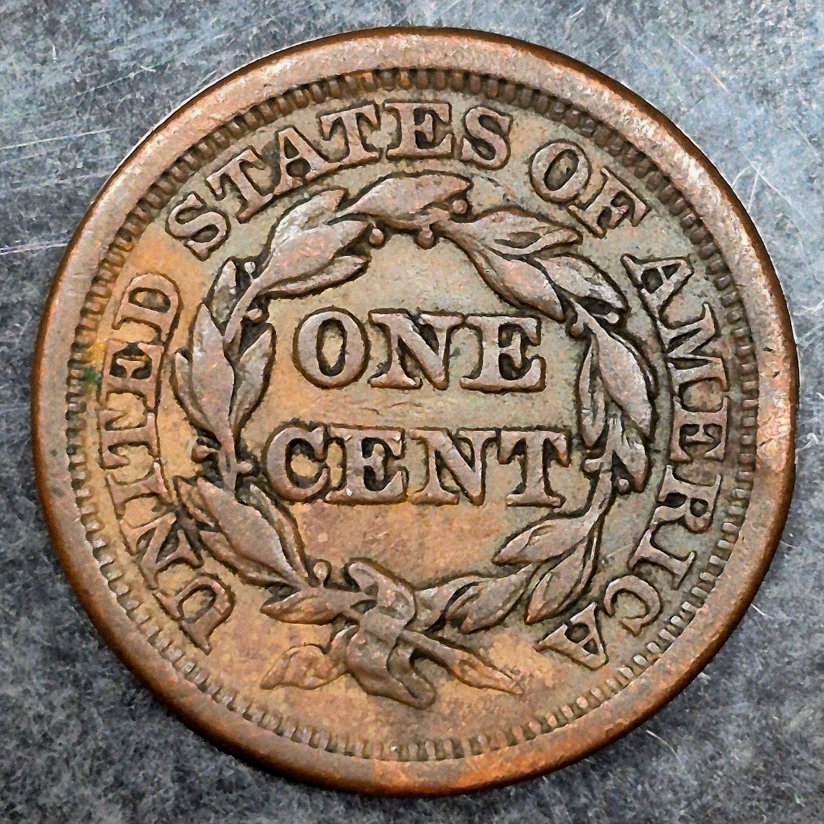 1851 Braided Hair Large Cent XF Extremely Fine N-1 R3 Variety 1C Copper US Coin