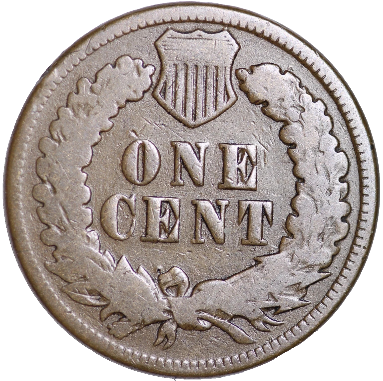 1876 Indian Head Cent Good - Very Good Average Circulated Condition Bronze Penny