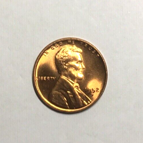 1952 D Lincoln Wheat Cent BU Brilliant Uncirculated 1C From OBW Bank Roll