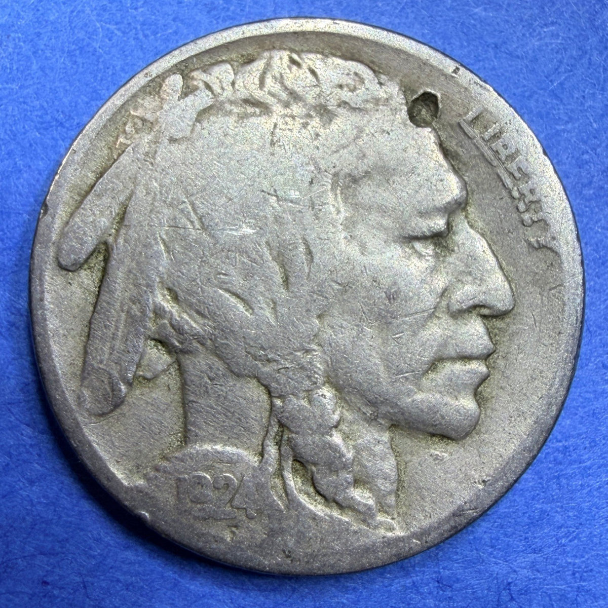 1924 Buffalo Nickel 5C VG-F Very Good Fine Philadelphia Indian Head Coin