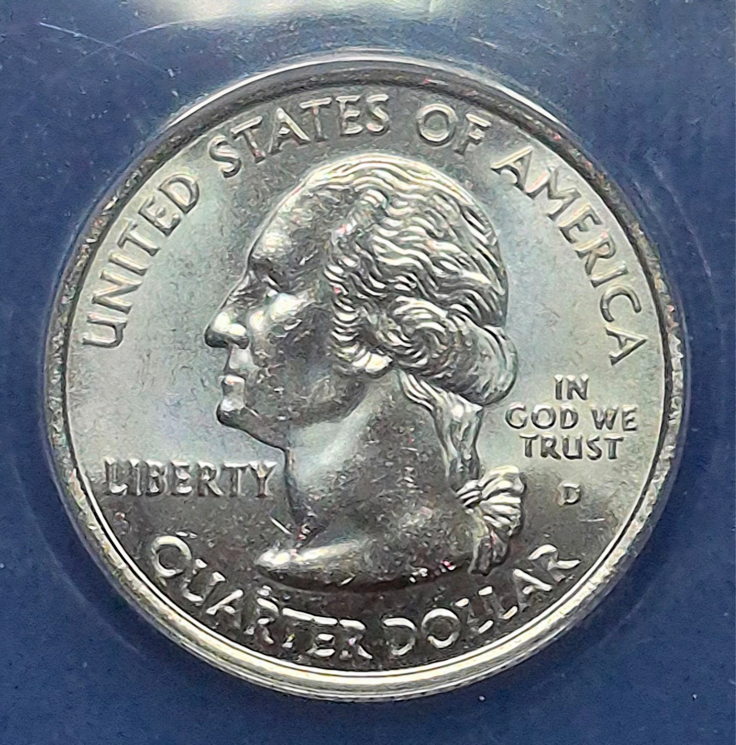 2001 D WASHINGTON QUARTER, GRADED MS 66 BY ANACS ,  KENTUCKY, Coin Shown, 25C,