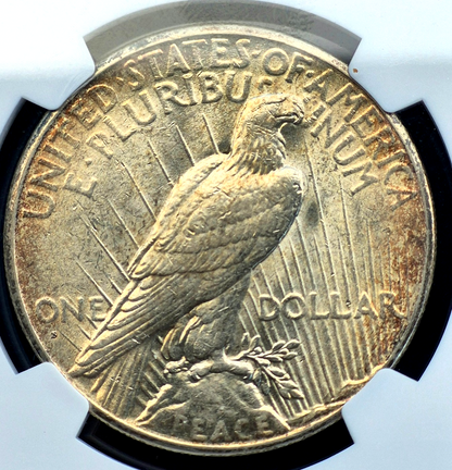 1926 S Silver Peace Dollar $1 Coin San Francisco Mint NGC AU58 Beautiful Toning