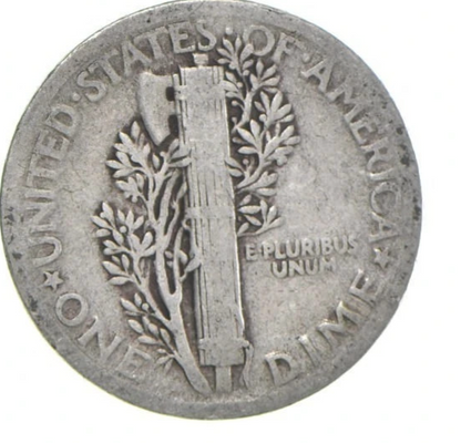 1920 P Mercury 90% SILVER Dime G-VG Average Circulated Condition