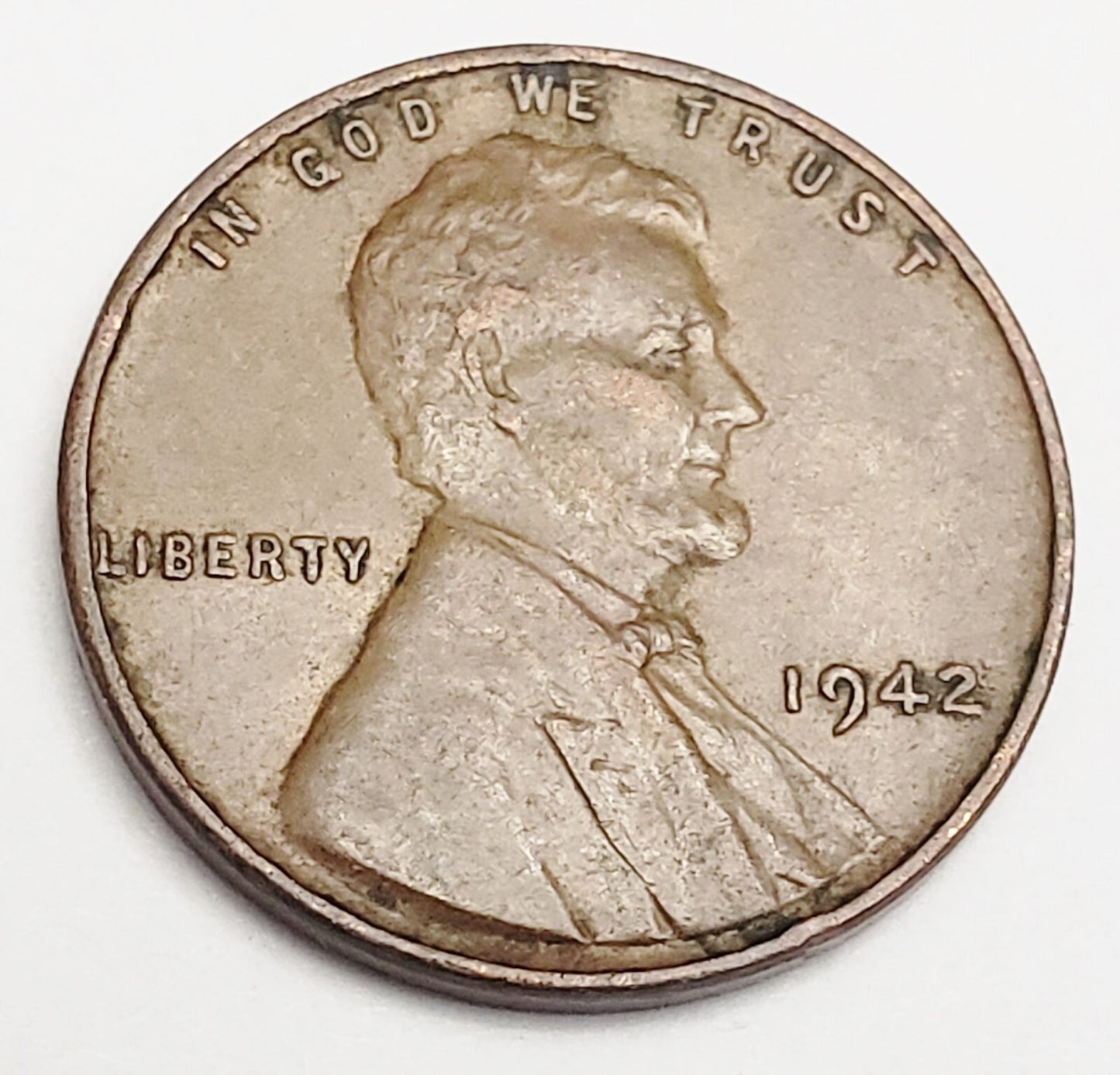✅ 1942-P Lincoln Wheat Cent GOOD -  FINE  (G-F)  Copper 1c From OBW Coin Roll