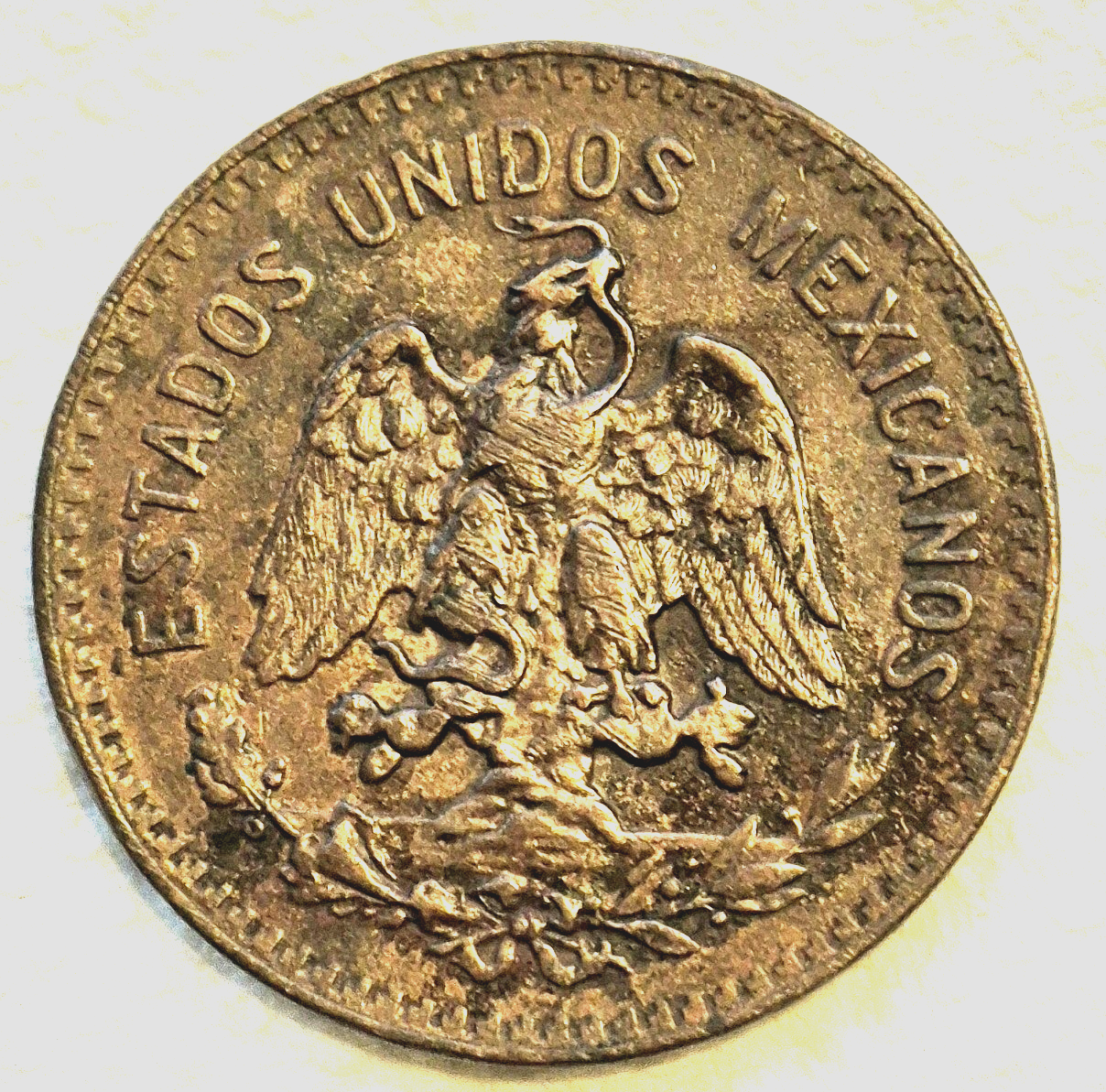 Mexico 1935 20 Centavos Crisp Unc Features Bronze World Coin KM#437