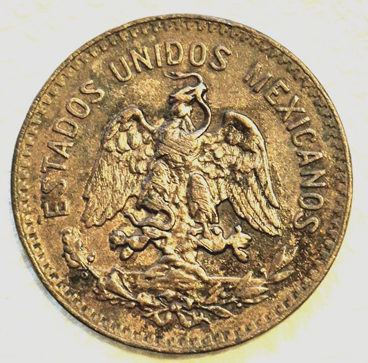 Mexico 1935 20 Centavos Crisp Unc Features Bronze World Coin KM#437