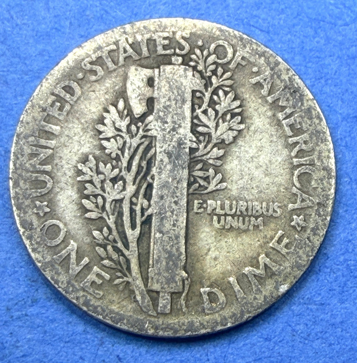 1917 Mercury Dime 10C G Good Golden Toned 90% Silver Winged Liberty US Coin