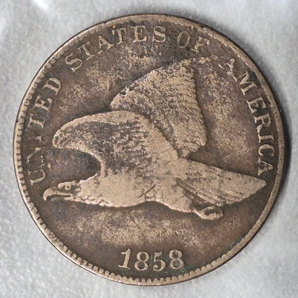 1858 Flying Eagle Cent Large Letters Low Leaves? You Judge Fine Last Year Type