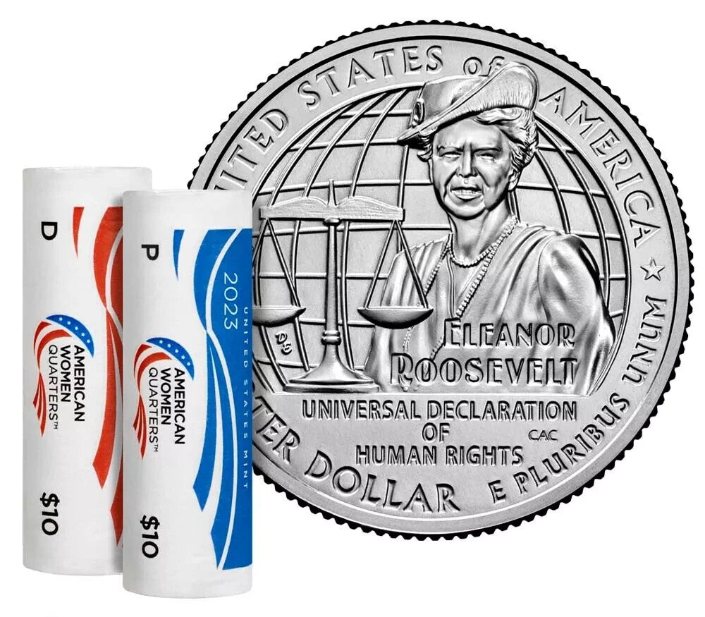 2023 P&D Eleanor Roosevelt American Women Quarters 2 Coin Set GEM BU 