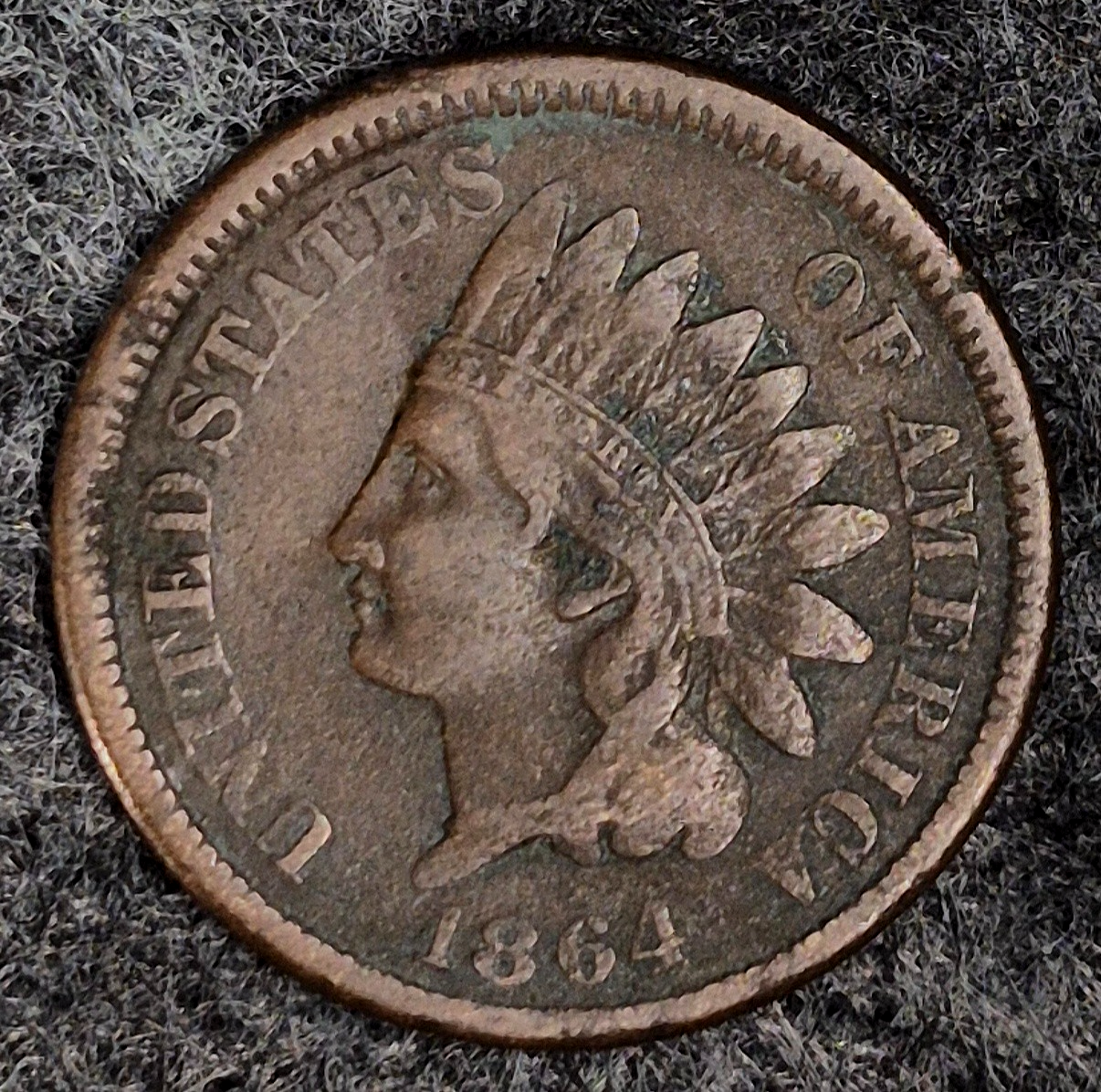 (2) 1864 Indian Head Cents Both XF Features (1) Type II (1) Type III Coins Shown