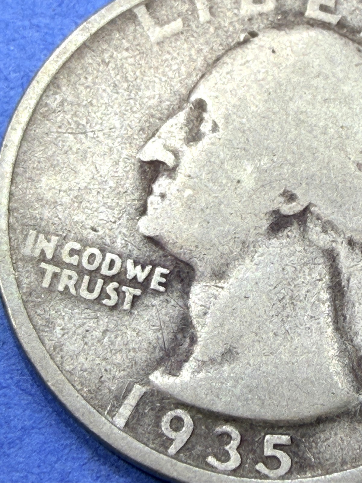 1935-D Washington Quarter 25C 90% Silver G Good Denver Better Date Early Issue