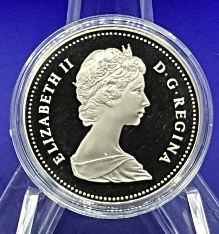 1983 Canada Proof Silver $1 Dollar Edmonton University Games  w/ OGP & Capsule