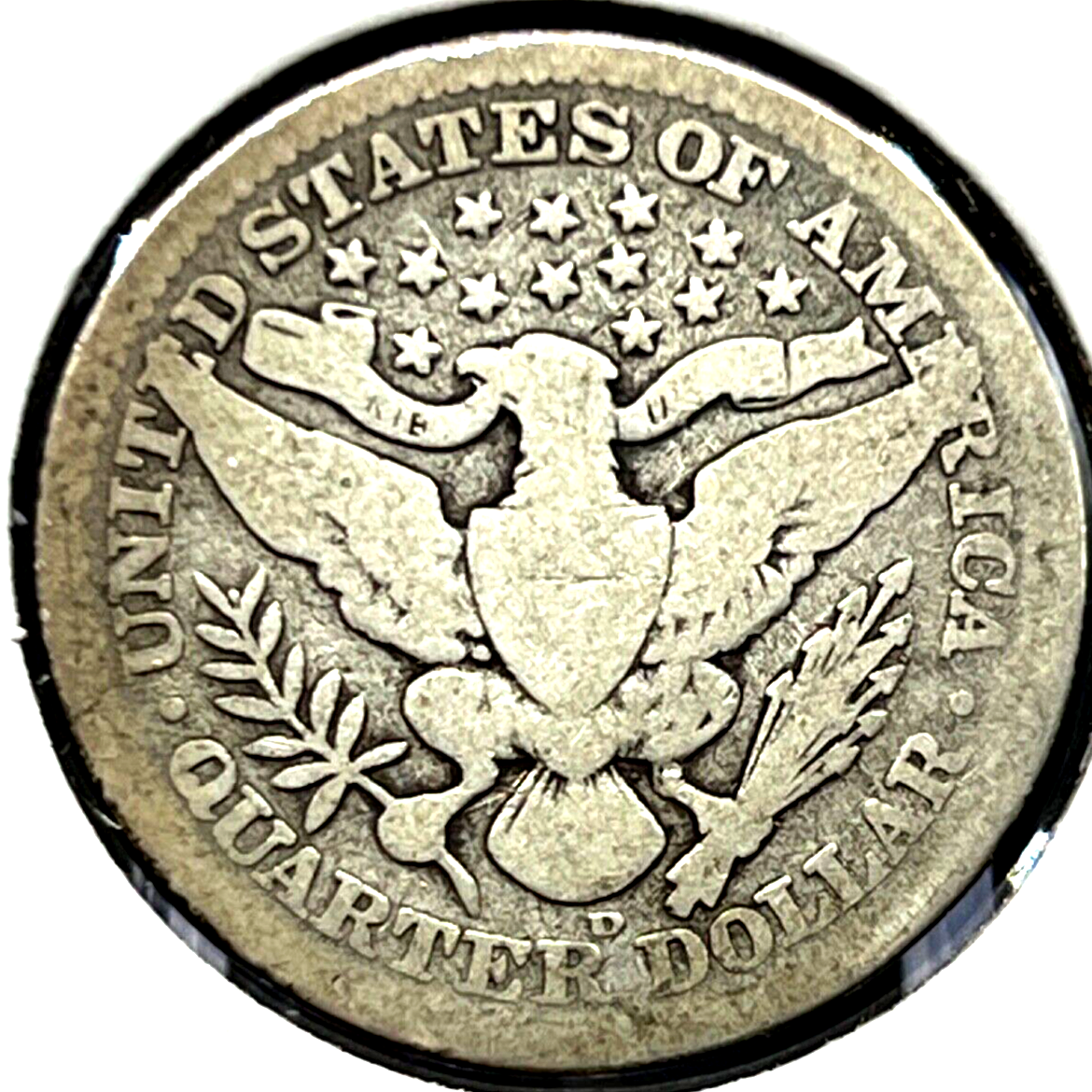 1909-D Barber 90% Silver Quarter 25c Lower Mintage Collectible Coin