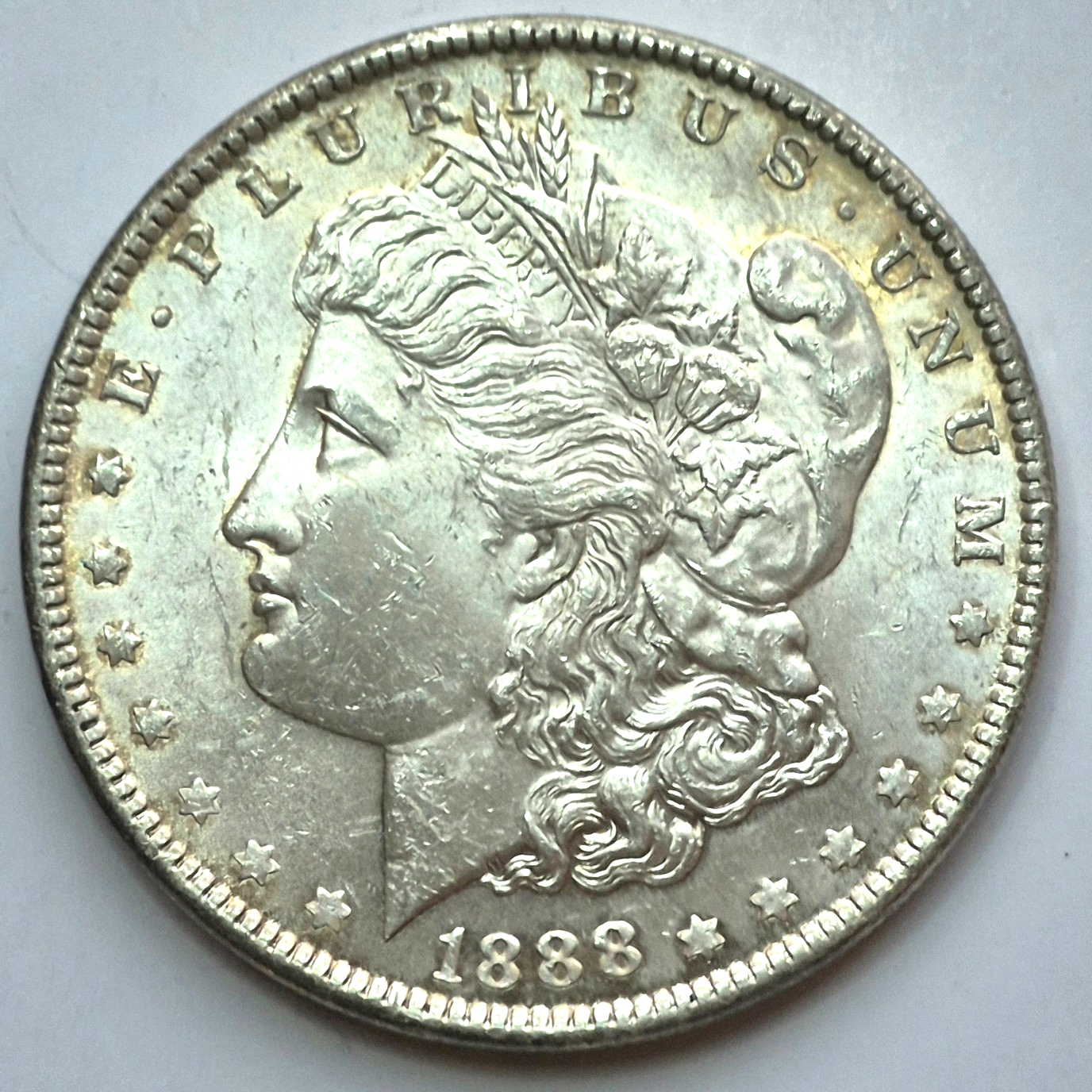1888-P Morgan 90% Silver Dollar VAM 18A Crisp Strike & Toning Strong MS Features
