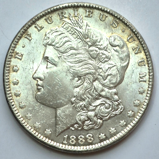 1888-P Morgan 90% Silver Dollar VAM 18A Crisp Strike & Toning Strong MS Features