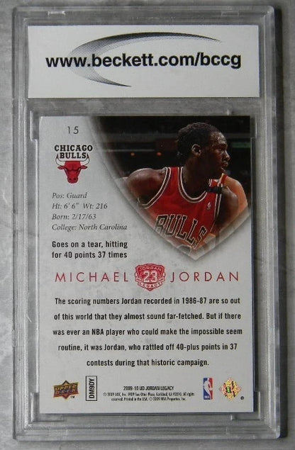 Michael Jordan 2009-10 Upper Deck MJ Legacy Collection Gold #15 BCCG 10 Mint+