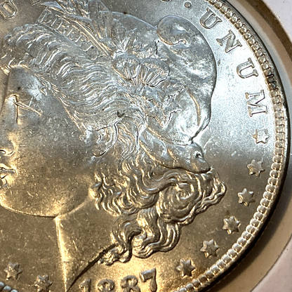 1887-P Morgan 90% Silver Dollar BRILLIANT UNCIRCULATED Sharp Strike & Shine