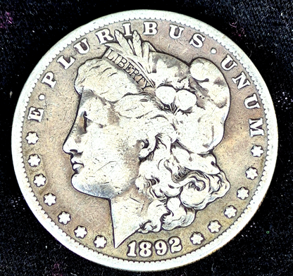 1892-S Morgan Silver Dollar Highly Sought After Key Date VG-F Features