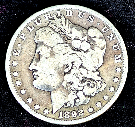 1892-S Morgan Silver Dollar Highly Sought After Key Date VG-F Features
