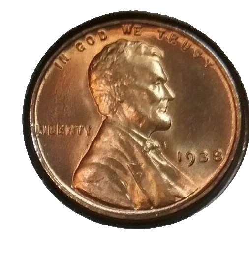 1938 P Lincoln Wheat Cent BU Brilliant Uncirculated Gem from OBW Bank Roll