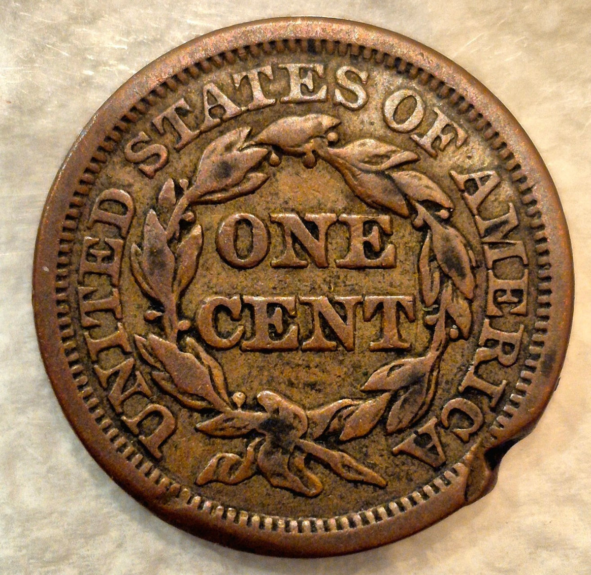 1849 Braided Hair Large Cent Choice Extremely Fine XF+ Features Dinged As Shown