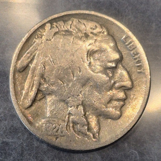 1926 P Buffalo Nickel 5C Indian Head Philadelphia Mint Fraser Design VF