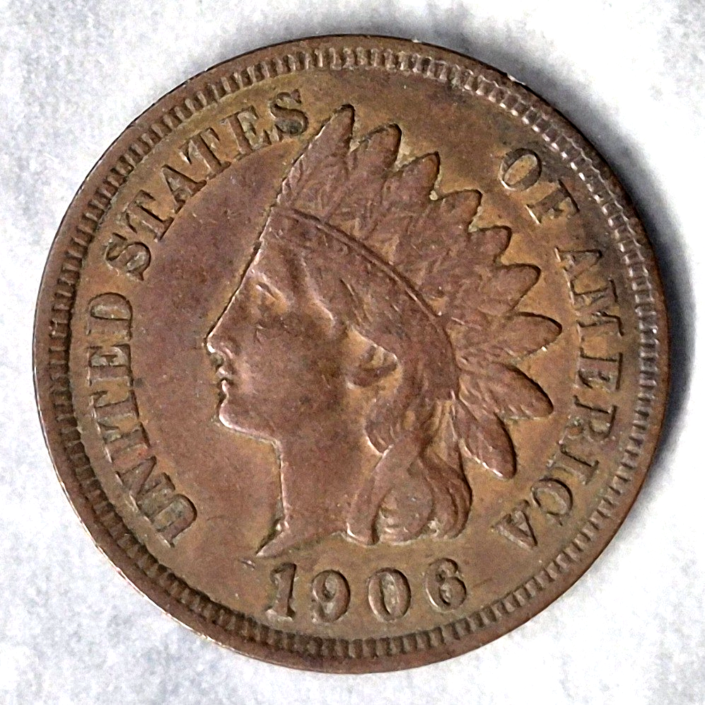 1906 Indian Head Cent Penny 1C VF Very Fine Bronze Philadelphia Antique US Coin - view 5