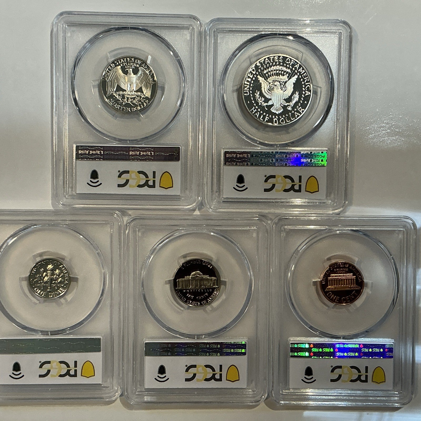 1991-S Proof Set Date 5 Coin Newly Graded PCGS PR69 DCAM Perfect Gift