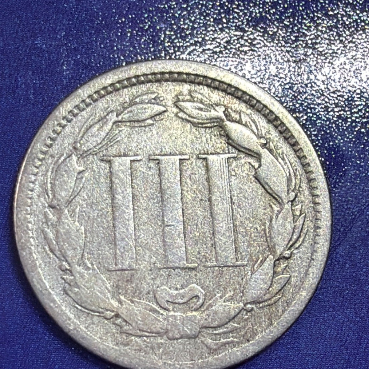 1867 Three Cent Nickel 3c VG-Fine Liberty Head US Type Coin