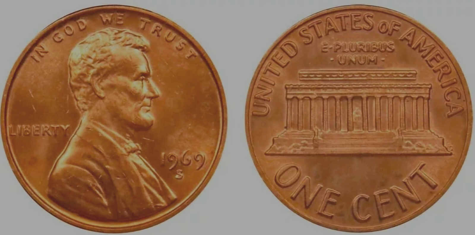 1969 S Lincoln Memorial BU Brilliant Uncirculated 1C From 🔥OBW Bank Roll🔥