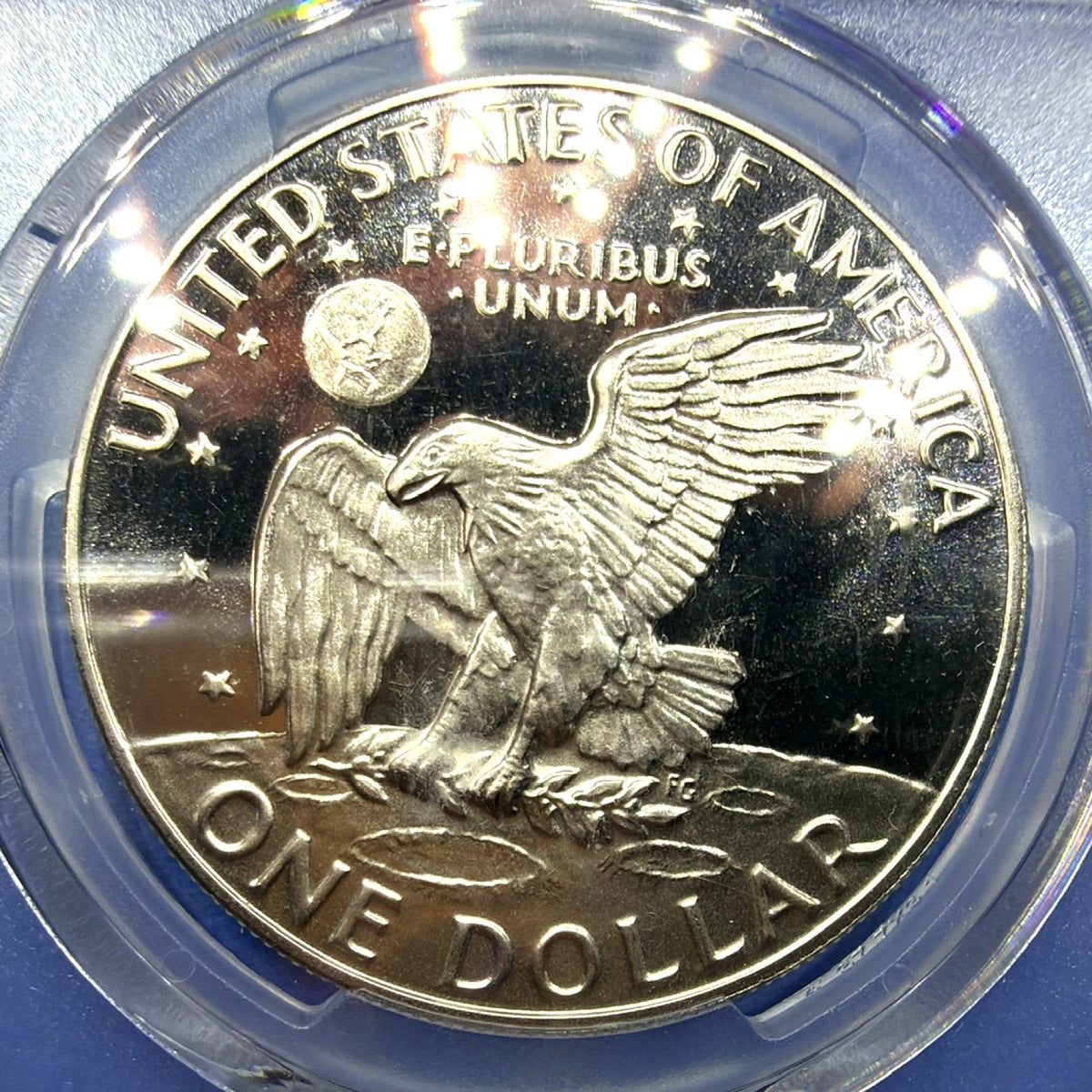 1977-S Eisenhower Ike Dollar Proof PCGS PR69DCAM Deep Cameo Clad $1 Moon Landing