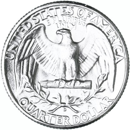 * 1946-D *Superb GEM BU MS Washington Quarter From OBW Bank Roll 90% Silver Coin