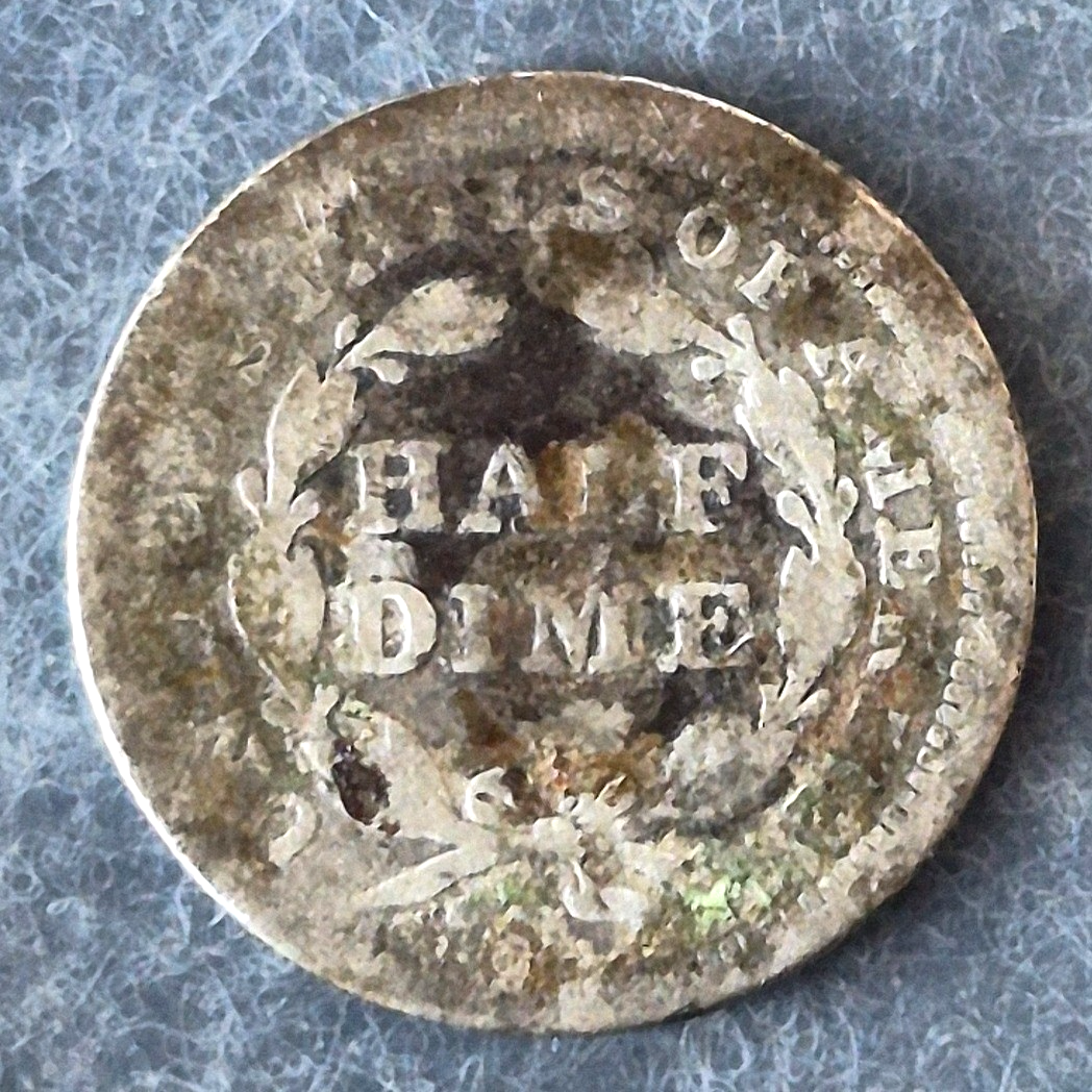1857 Seated Liberty Half Dime H10C Good 90% Silver Philadelphia Pre-Civil War