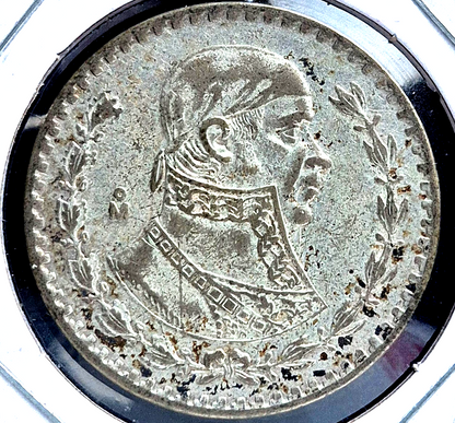 1962 Mexico 1 Peso Jose Maria Morelos .100 Silver Coin Un Peso Plata XF+ Feature
