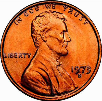1973 D Lincoln Memorial 🔥OBW Bank Roll🔥BU Brilliant Uncirculated 1C From