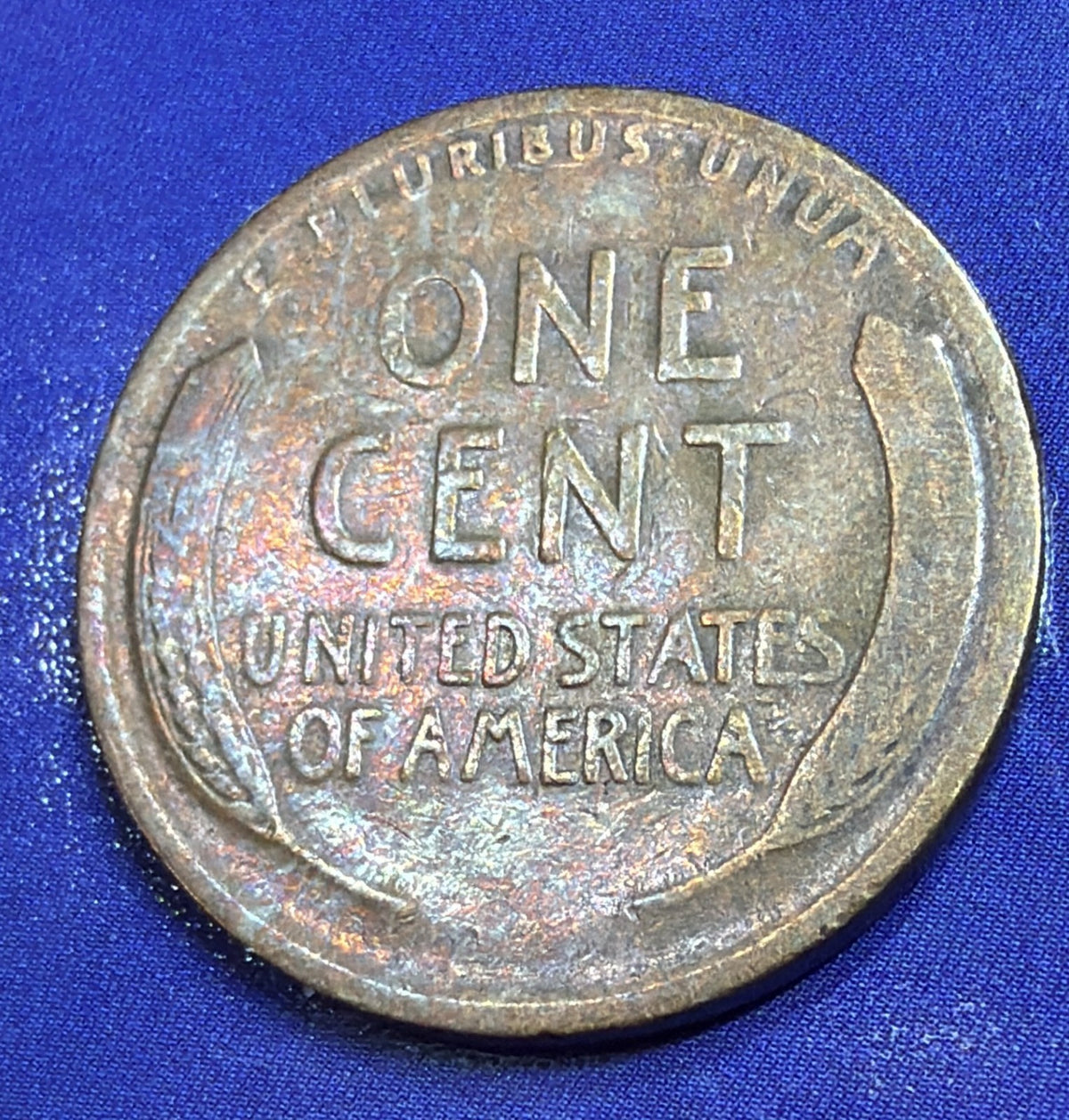 1919-D Lincoln Wheat Cent 1C F-VF Toned Brown US Coin Denver