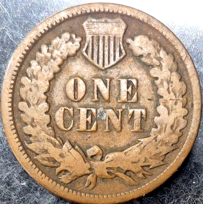 1894 Indian Head Cent Good Full Rims Shield Lines Bronze 1C US Penny Coin