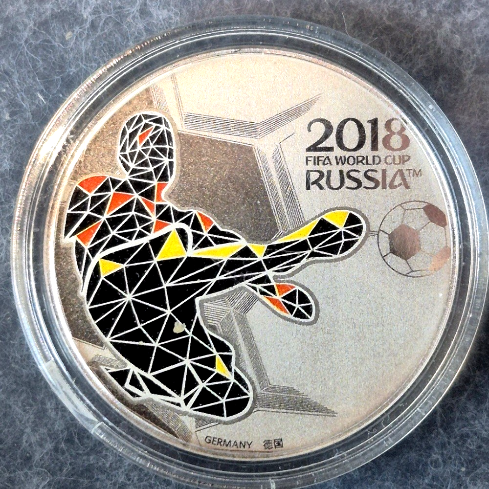 2018 FIFA World Cup Russia Mexico vs Germany 1g .999 Fine Silver Colorized Round
