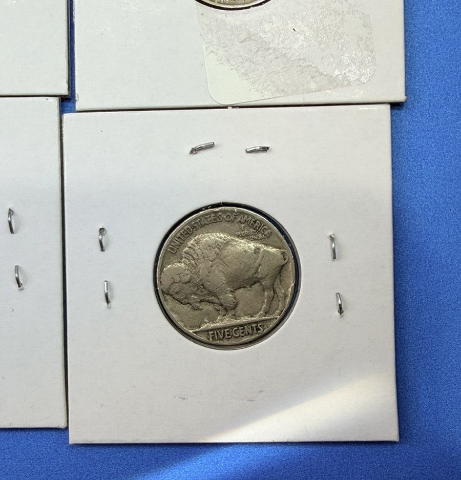 1935 Buffalo Nickel 5C Lot of 4 Coins F Fine Indian Head Five Cents US Coins
