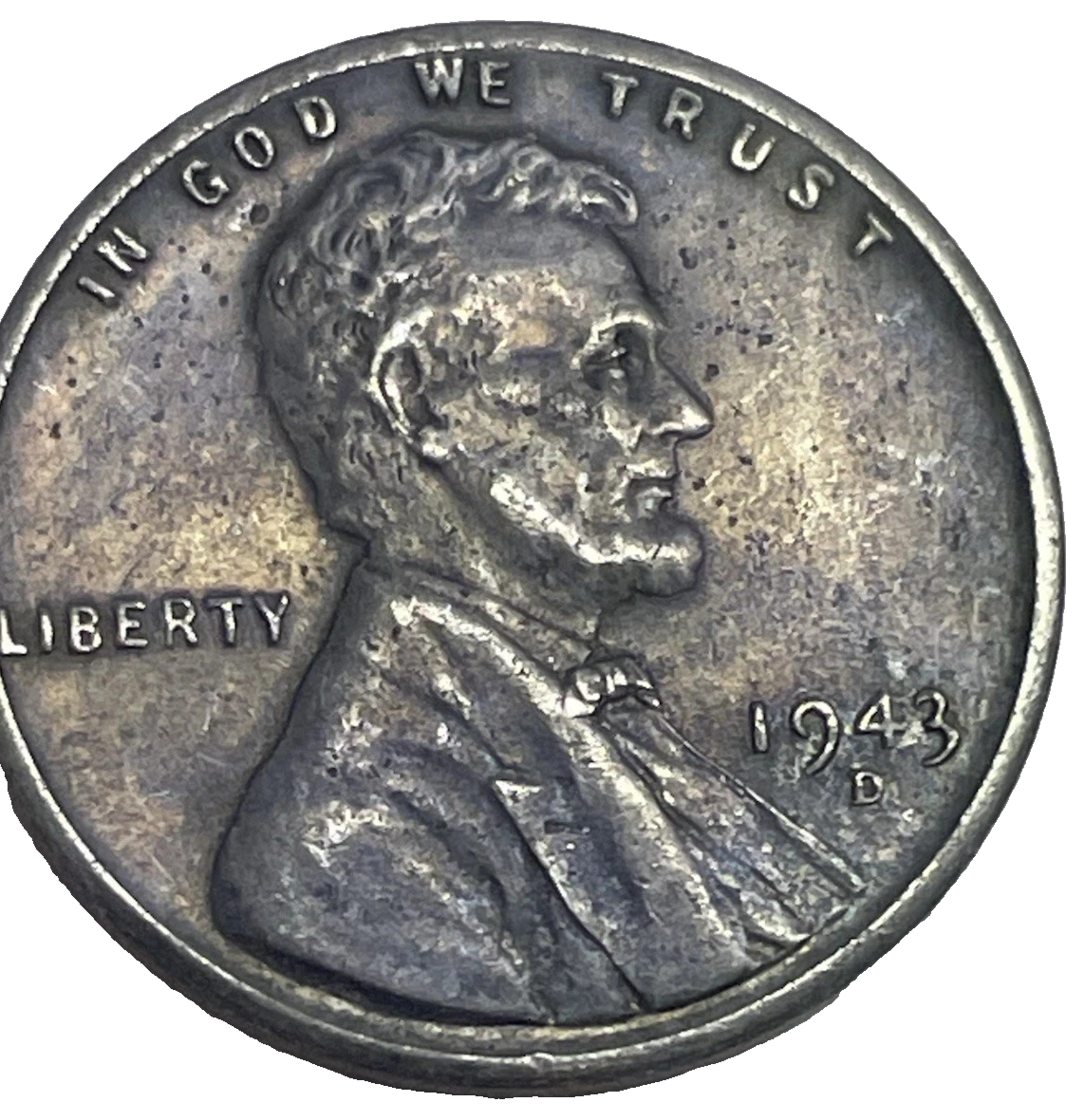1943-D Lincoln Steel Cent 1c Penny WWII Good-Fine (G-F) Condition Circulated